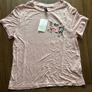 Pink Graphic Tee - Be Yourself